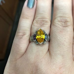Citrine - Amethyst- aquamarine- marcasite-